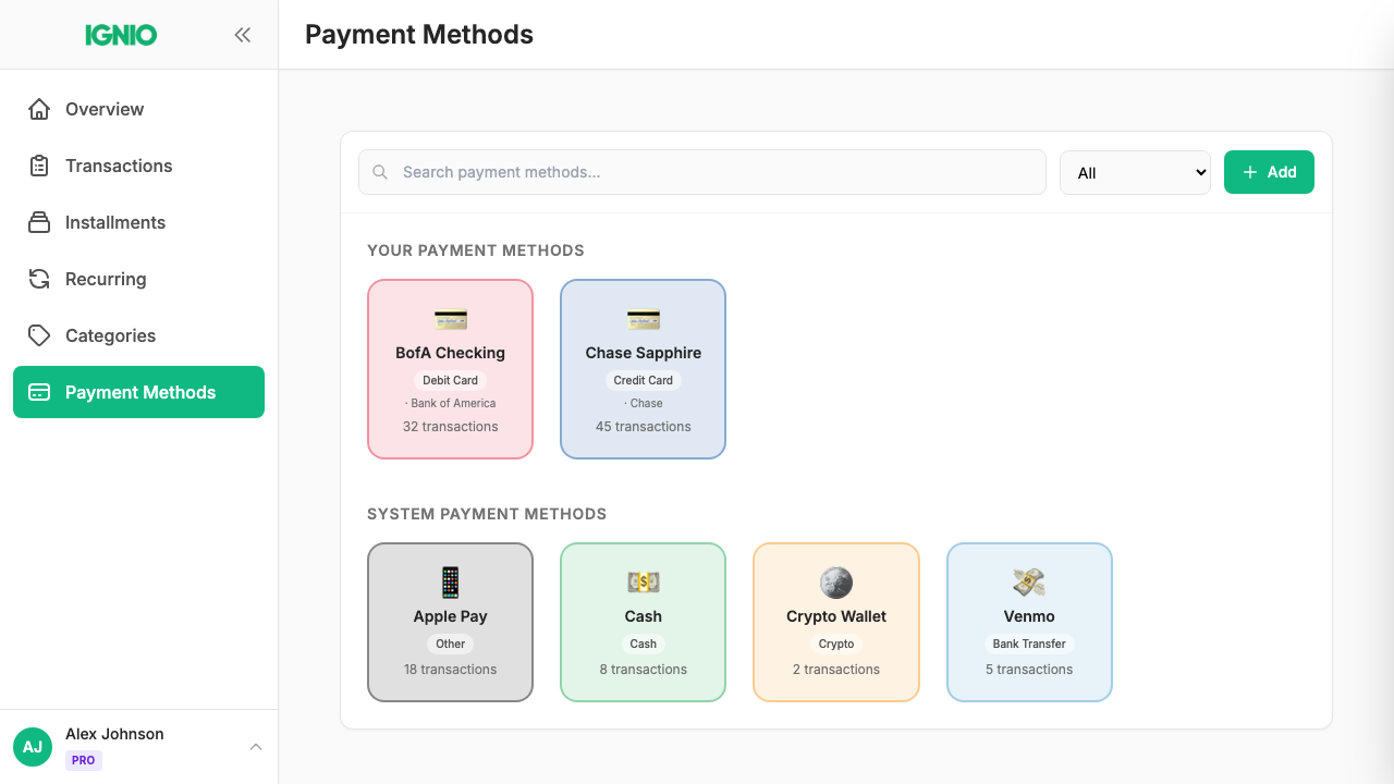 Payment Methods